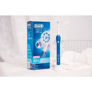 Oral B Pro 2 2000 Electric Tooth Brush แปรงสีฟันไฟฟ้า เหมาะกับผู้มีปัญหาเหงือกร่น คราบพลัคสะสม