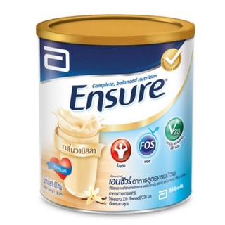 Ensure เอนชัวร์ อาหารสูตรครบถ้วน(สำหรับผู้สูงอายุ) กลิ่นวานิลลา ปริมาณ400กรัม