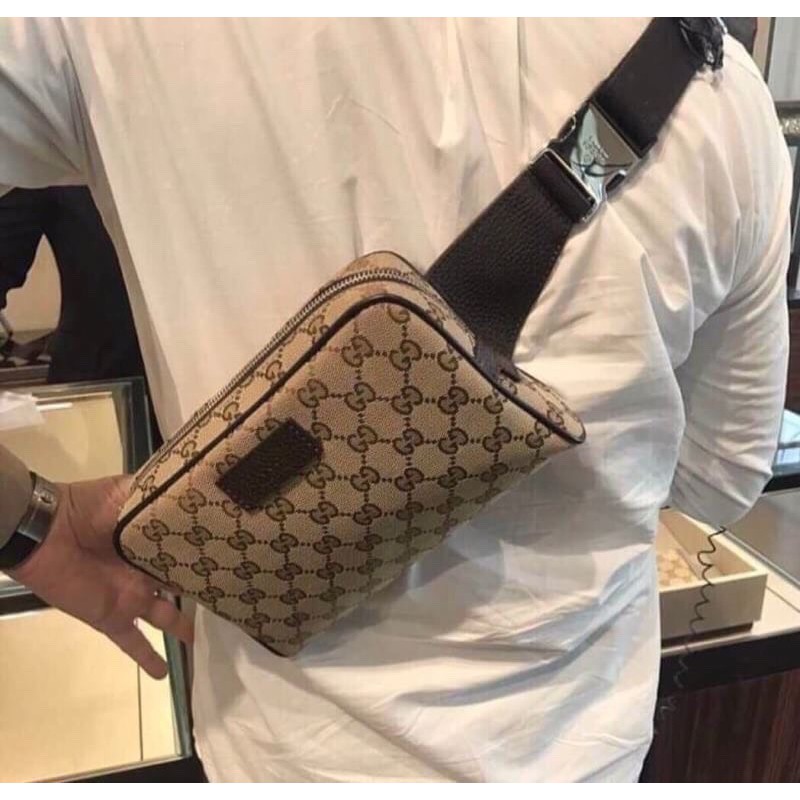 ของแท้100-ราคาถูก-new-gucci-belt-bag-ใช้ได้ทั้งหญิง-และชายค่ะ