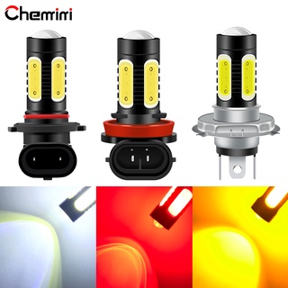 ชิปหลอดไฟตัดหมอก LED COB H1 H3 H4 H7 H8 H16 9005 HB3 9006 HB4 880 881 P13W H11 6 สี สําหรับรถจักรยานยนต์ รถยนต์ 1 ชิ้น