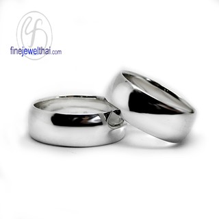 Finejewelthai แหวนเงิน-แหวนคู่-เงินแท้ 925-แหวนหมั้น-แหวนแต่งงาน-Couple-Silver-Wedding-Ring - RC134400