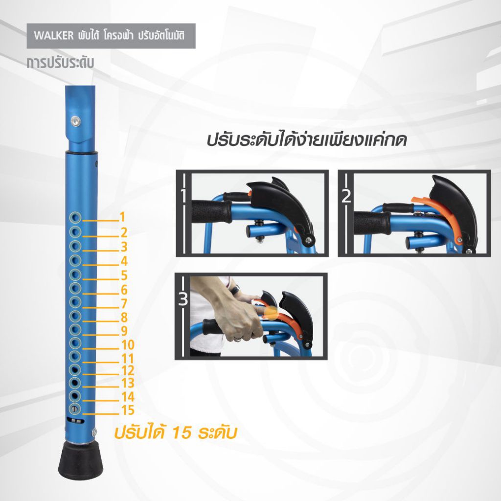 ที่หัดเดิน-walker-วอคเกอร์-ทรงยุโรป-ช่วยพยุงเดิน-พับได้-ปรับระดับอัตโนมัติ-ง่ายต่อการเคลื่อนย้าย-bcosmo-the-pharmacy