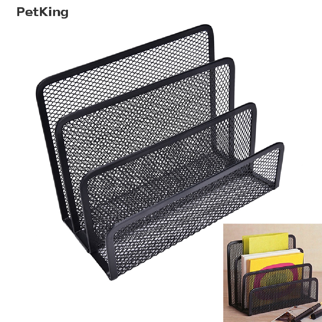 PetKing☀ Black Mesh Letter Paper File Storage Rack Holder Tray ...