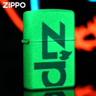 Zippo Zippo ของแท้♀₪●Zippo Zippo ไฟแช็กของแท้อเมริกันโลโก้ส่องสว่าง Creative Windproof น้ำมันก๊าดไฟแช็กบุคลิกภาพ