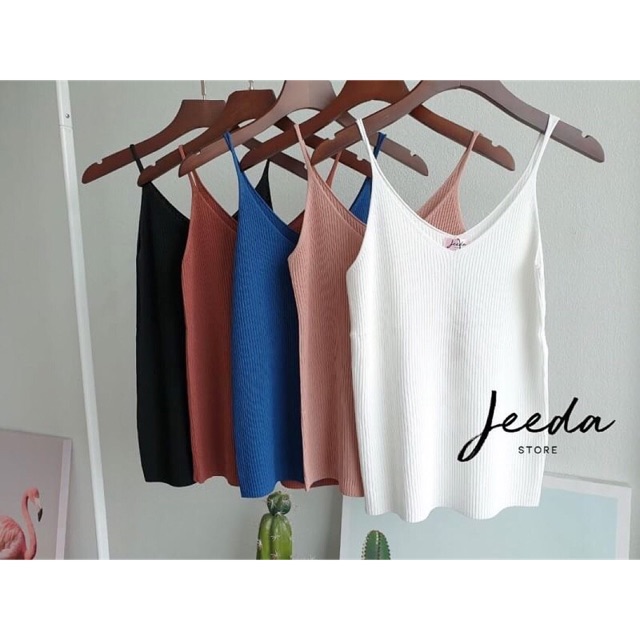 200-บาท-ส่งฟรี-เสื้อสายเดี่ยวไหมพรม-jeeda