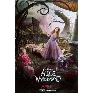 โปสเตอร์ หนัง อลิซในแดนมหัศจรรย์ Alice in Wonderland 2010 POSTER 24”x35” Inch Fantasy Disney Movie Tim Burton