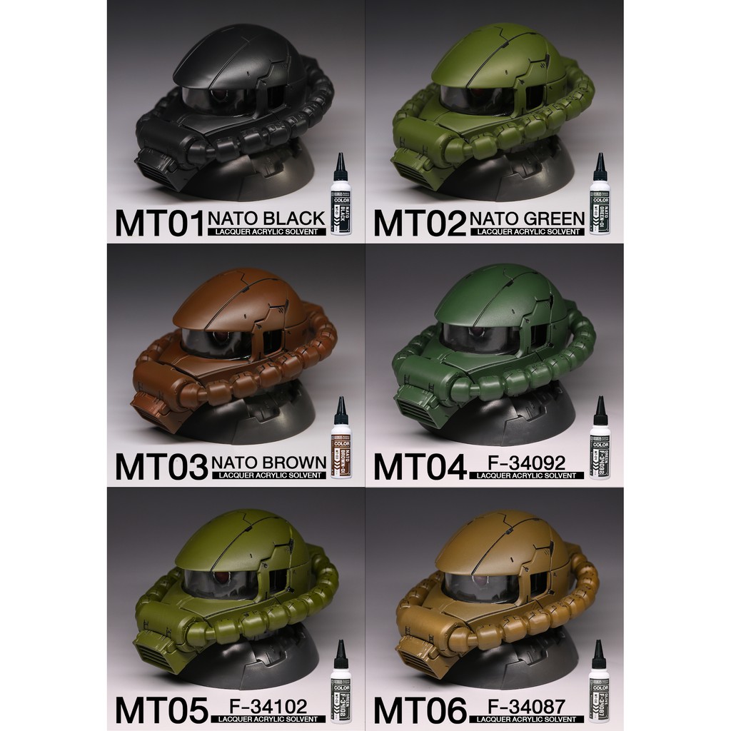 สีโมเดล-กันดั้ม-รถเหล็ก-military-series-กลุ่มเฉดสีทหาร-รถถัง-เครื่องบิน-ขนาด-60-ml-สำหรับ-airbrush