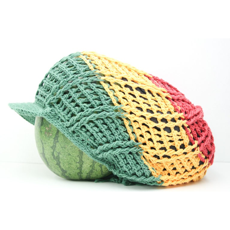 สินค้าราสต้า Cap Dreadlocks Oversize Green Net Rasta หมวกโครเชต์ราสต้า ...
