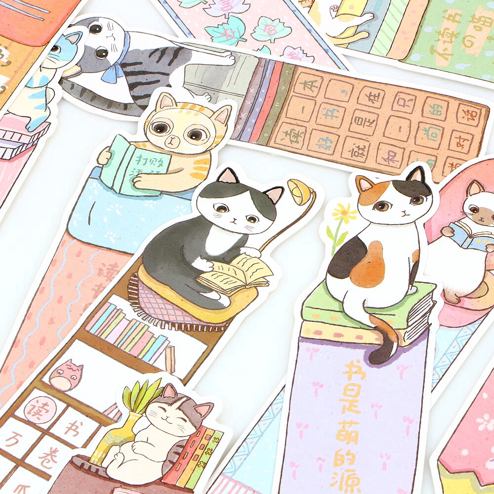 ภาพสินค้าที่คั่นหนังสือ ลายแมวน่ารัก 30 ชิ้น จากร้าน ddayupfun.th บน Shopee ภาพที่ 4