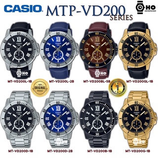 CASIO ใหม่ นาฬิกาข้อมือผู้ชาย รุ่น MTP-VD200B,MTP-VD200GL,MTP-VD200L,MTP-VD200D,MTP-VD200G,MTP-VD200BL รับประกัน1ปี