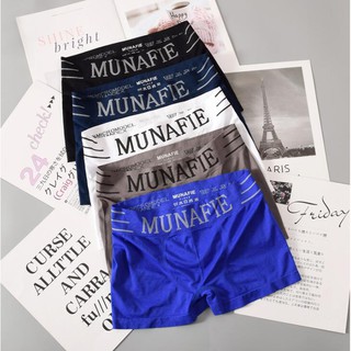 ภาพขนาดย่อของภาพหน้าปกสินค้า072 พร้อมส่ง BoxerชายMunafie ขอบตัด ผ้านิ่มใส่สบาย ไม่อึดอัด ไม่มีถุง จากร้าน cok.popular บน Shopee ภาพที่ 6