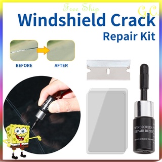 ราคาและรีวิวเครื่องมือซ่อมกระจกรถยนต์เครื่องมือซ่อมกระจกรถยนต์ชุดน้ำยาซ่อมกระจกแตก (สุ่มสีใบมีด)
