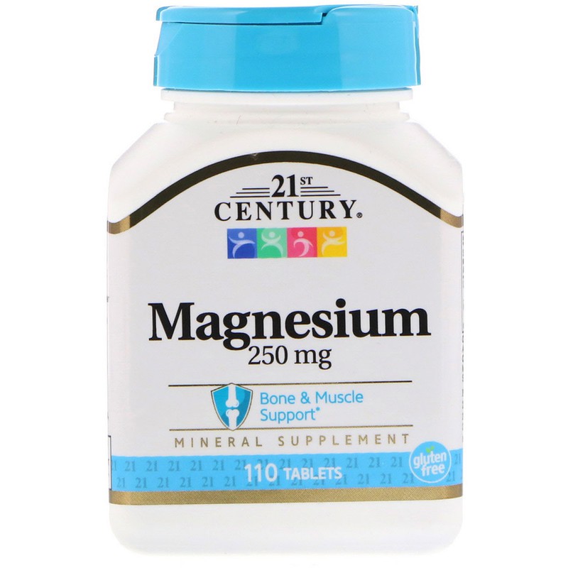 ภาพหน้าปกสินค้า21st Century, Magnesium, 250 mg, 110 Tablets แมกนีเซียม จากร้าน eucerinthiiland บน Shopee
