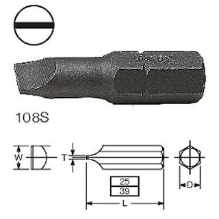 KOKEN 108S ดอกไขควงตอกหัวแบน #8x39mm. แกน 1/4