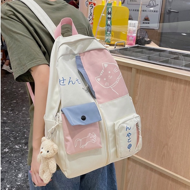 ภาพหน้าปกสินค้าHi Lisa กระเป๋าเป้ ผู้หญิง กระเป๋านักเรียน จุของได้เยอะ สไตล์เกาหลี และญี่ปุ่น SC1609
