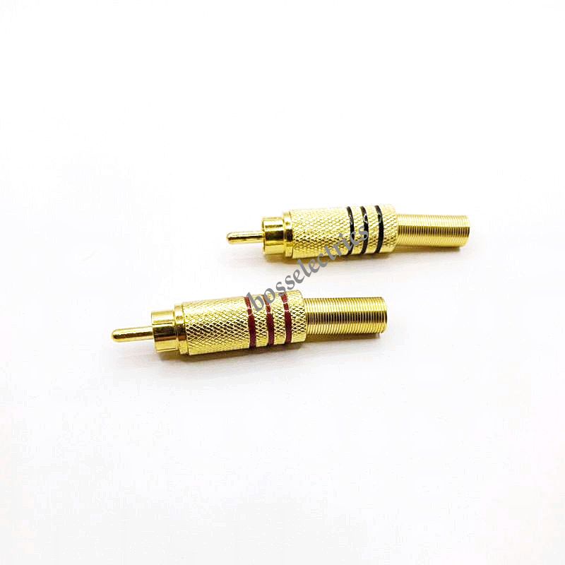 rca-1คู่-connector-male-jack-plug-audio-vedio-welding-gold-red-black