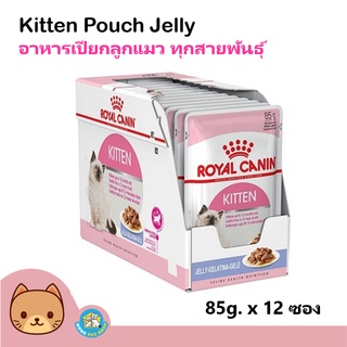 Royal Canin kitten jelly pouch อาหาร เปียก ลูกแมว ในเยลลี่ (85กรัม x 12 ซอง)