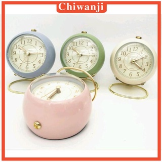 [Chiwanji] นาฬิกาปลุกโลหะ แบบตั้งโต๊ะ ไร้เสียง สําหรับนักเรียน