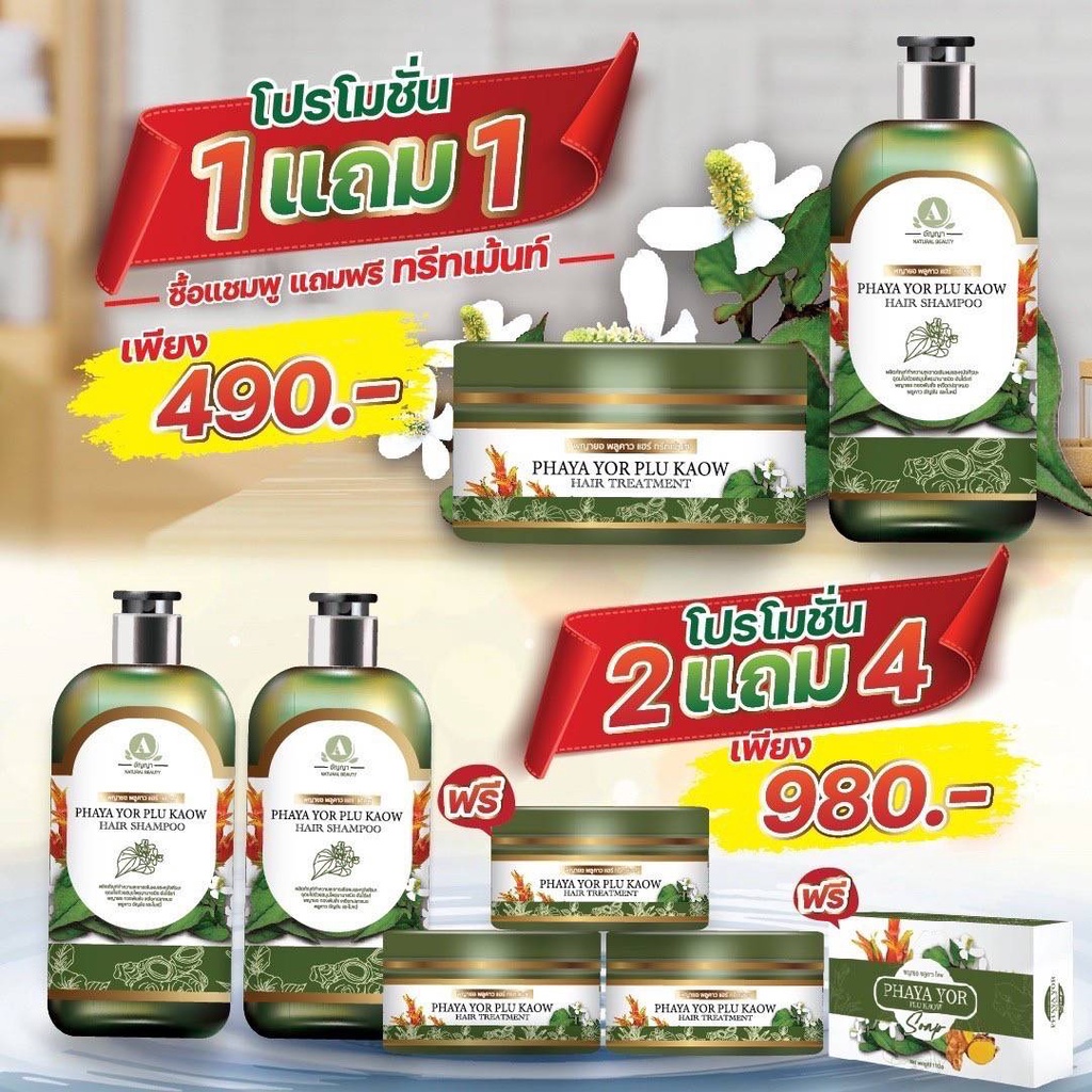 ส่งฟรี-ของแท้-แชมพูและทรีทเม้นต์-พญายอพลูคาว-ผมร่วง-ผมบาง-บำรุงผม-พญายอพลูคาวครีม-พญายอ-พญายอครีม-พญายอครีม-anyaa