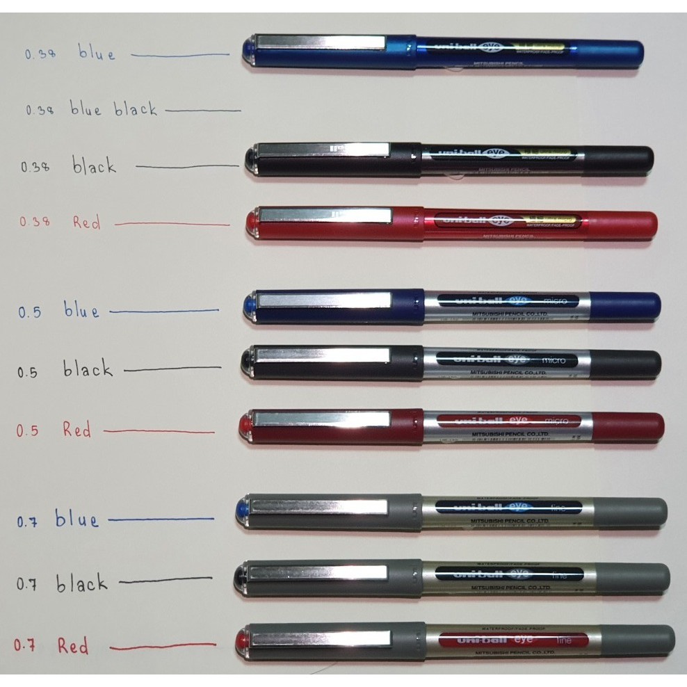 ปากกาโรลเลอร์บอล-0-38-0-5-0-7-มม-uniball-eye-micro-ub-150-roller-ball-pen