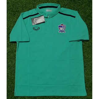 Grand Sport Genuine เสื้อโปโล คอปก ทีมชาติไทย POLO SHIRT THAILAND FOOTBALLช้างศึก สีเขียวมิ้นท์ ของแท้ 100% ใหม่ป้ายห้อย