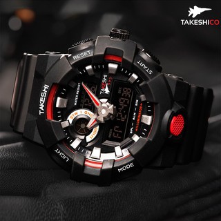 นาฬิกาข้อมือชาย เครื่องญี่ปุ่น แฟชั่น สปอร์ต เท่ TAKESHI TK12BL SPORT CHRONOMETER WATCH