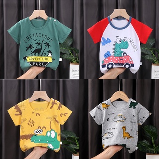 เสื้อยืด พิมพ์ลายการ์ตูน ฤดูร้อน สําหรับเด็กผู้ชาย