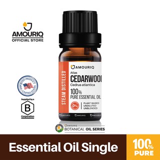นํ้ามันหอมระเหยซีดาร์วูด ไม้ซีดาร์ แอตลาส บริสุทธิ์เข้มข้น 100% Cedarwood Atlas Essential Oil Steam-Distilled Cedar Wood
