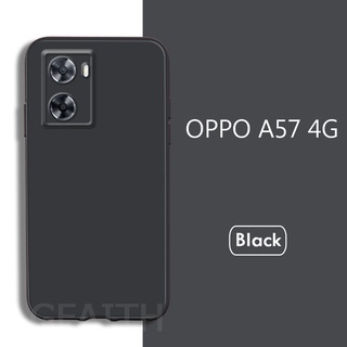 ใหม่เคสโทรศัพท์ซิลิโคน TPU แบบนิ่มสีพื้นสําหรับเคส Oppo A57 4G 2022 เคสโทรศัพท์ OPPOA57