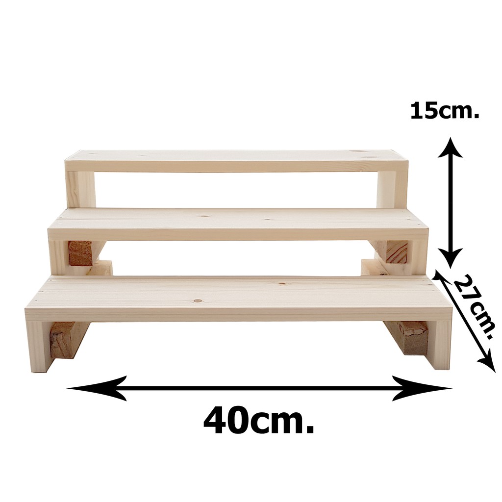 ชั้นไม้วางของ-3-ชั้น-40x27x15-cm-ขั้นบันได