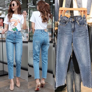 JH1953#S-XL#ยีนส์ยืดเอวสม็อคหลัง#.jeans house