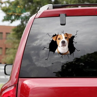 Earlfamily สติกเกอร์รูปลอก ลาย Jack Russell Terrier สําหรับติดตกแต่งกระจกรถยนต์ รถจักรยานยนต์ 13 ซม. x 10 ซม.