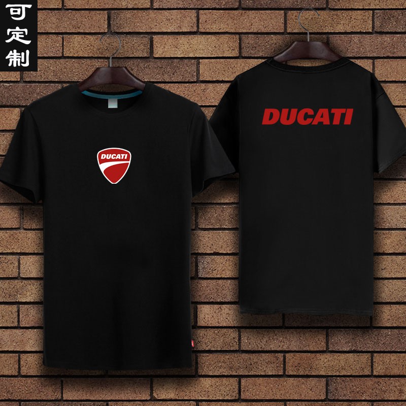 2022tshirts-เสื้อยืดแขนสั้นพิมพ์ลายโลโก้-ducati