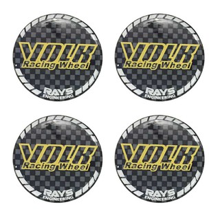 54mm. สติกเกอร์ VOLK RAYS สติกเกอร์ติดดุมล้อ สติกเกอร์เรซิ่น กว้าง 54 มิล.(5.4เซนติเมตร)