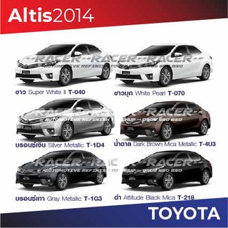 สีแต้มรถ Toyota Altis 2014 โตโยต้า อัลติส 2014