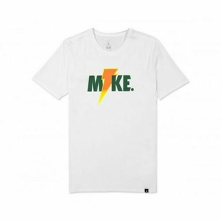 [100% Cotton] เสื้อยืดผ้าฝ้าย พิมพ์ลาย Jordan "Like Mike Lightening" สีขาว สําหรับผู้ชาย 3 BNWT OCnkjf77HIbhbf26