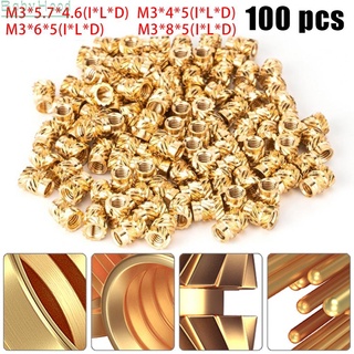 【Big Discounts】100PCS Threaded Insert Self-clinching Nut Brass Internal Thread Knurled M3#BBHOOD