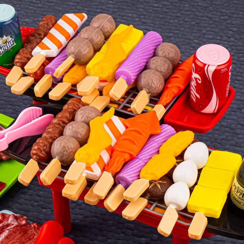 109pcs-ของเล่นบาร์บีคิว-ของเล่นในครัว-ของเล่นทำอาหาร-ของเล่นอาหารจำลอง-ฝึกทักษะการลงมือของเด็กๆ
