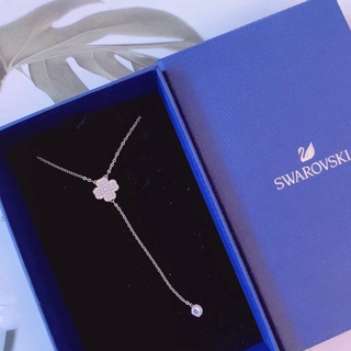 สร้อยคอ Swarovski DEARY PEARL Y NECKLACE White, Rhodium plated