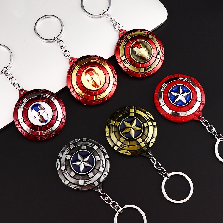 ภาพสินค้าThe Avengers Iron Man Spiderman กัปตันอเมริกา Disney Thanos Key Chain Key Ring พวงกุญแจโลหะ Part B จากร้าน qibao.th บน Shopee ภาพที่ 5