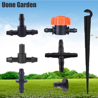 Uone Garden พร้อมส่ง ข้อต่อสายไมโคร 4.7 5.7mm 3ทาง 2ทาง 4ทาง สำหรับต่อหัวพ่นหมอก มินิสปิงเกอร์