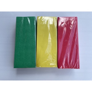 กระดาษเขียนฮู้ เขียว/เหลือง/แดง  ประมาณ 490-500 ใบ yw ราคาต่อ 1พับ eqjj