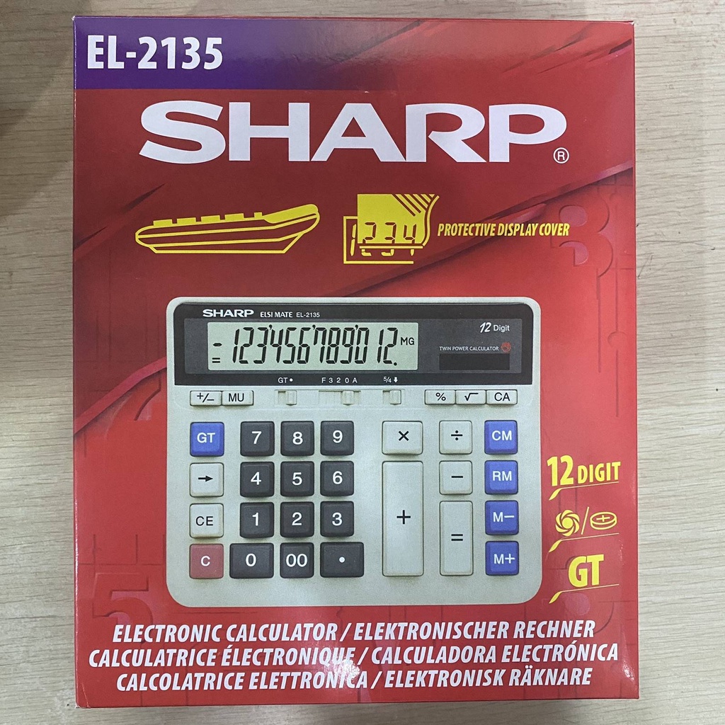 Sharp SHARP SHARP EL-2135 เครื่องคิดเลข 12 บิต พลังงานแสงอาทิตย์ ...