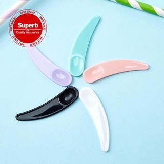 1 Pcs Mini Cosmetic Spatula Disposable Curved Scoop Cream Beauty Cream Spoon Makeup Stick Tool X8O1