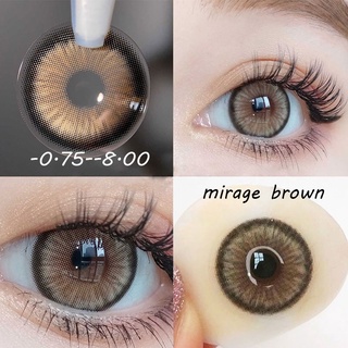 Uyaai only 1 ชิ้น  คอนแทคเลนส์ สีน้ําตาลธรรมชาติ 14.5 มม. Mirage Series -0.75--8.00 1 ชิ้น