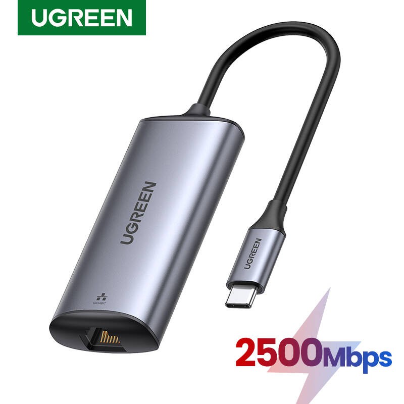 Ugreen 2500Mbps (TypeC/USBA) to RJ45 LAN Gigabit Network Adapter for Windows/Mac OS