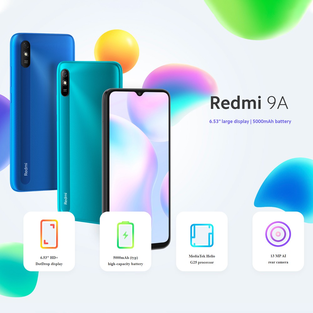 ภาพสินค้าXiaomi Redmi 9A (2+32GB) สมาร์ทโฟน จอใหญ่ 6.53นิ้ว, แบตอึด 5000mAh, กล้อง 13MP  ประกันศูนย์ไทย 15เดือน จากร้าน xiaomiauthorizedstore บน Shopee ภาพที่ 3