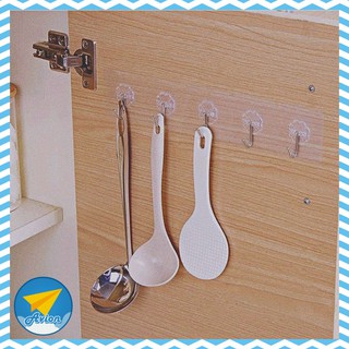 ✈ Avionshop - (10ชิ้น) T-hook ที่แขวนของ ตะขอติดผนังแบบใส ชนิดกาว ไม่ต้องเจาะผนัง