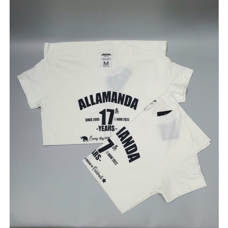 sale-เสื้อยืด-allamanda-รุ่น-17-years-สีขาว-งานสกรีน-สินค้าลิขสิทธิ์แท้-s-m-l-xl