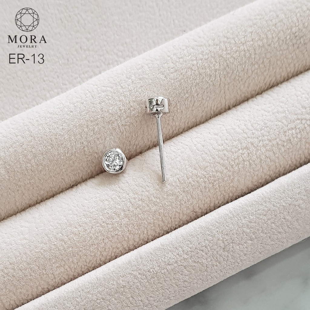 er-13-15-ต่างหูเพชรเม็ดเดี่ยว-ต่างหูแฟชั่น-ต่างหูเงิน-925-เครื่องประดับออกงาน-สวยเทียบเพชรแท้-by-mora-jewelry-diamond